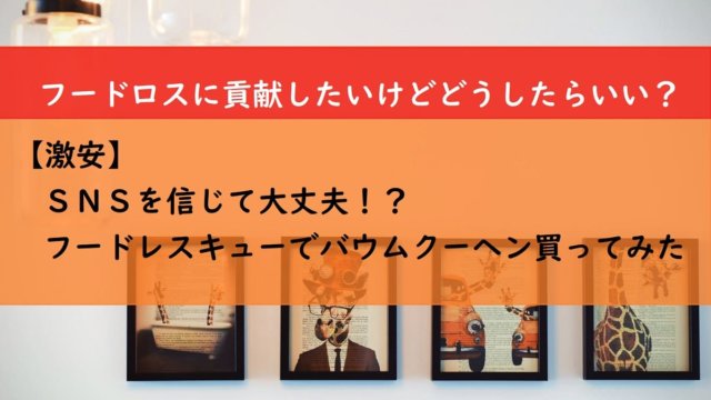 【激安】ＳＮＳを信じて大丈夫！？　フードレスキューでバームクーヘン買ってみた